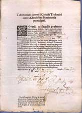 Ausgefülltes Promulgations-Formblatt, lat., v. 12. Juni 1648 - AEK, Dec. Tolp., Gen. 3.