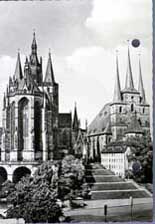 Postkarte von Joachim Meisner aus Erfurt, 11. Juni 1961 (Vorderseite).