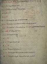 "Liber ordinarius" von St. Gereon, Pergament, mit den Seiten des Toten-kalenders für den Monat Juli - Erzb. Diözesan - und Dombibliothek, Dom-Hs. 241, fol. 7v, 8r.